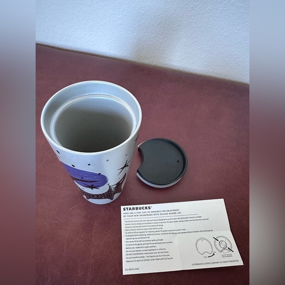 Starbucks Halloween Fall 2020 Ceramic Tumbler 12 oz. Black Cat Moon Stars Cup - Picture 3 of 9